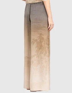 Wide-Leg Seiden-Hose