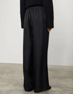 Wide-Leg Seiden-Hose