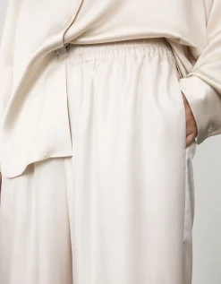 Wide-Leg Seiden-Hose