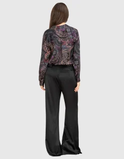 Wide-Leg Seiden-Hose