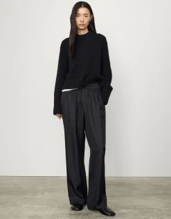 Wide-Leg Seiden-Hose