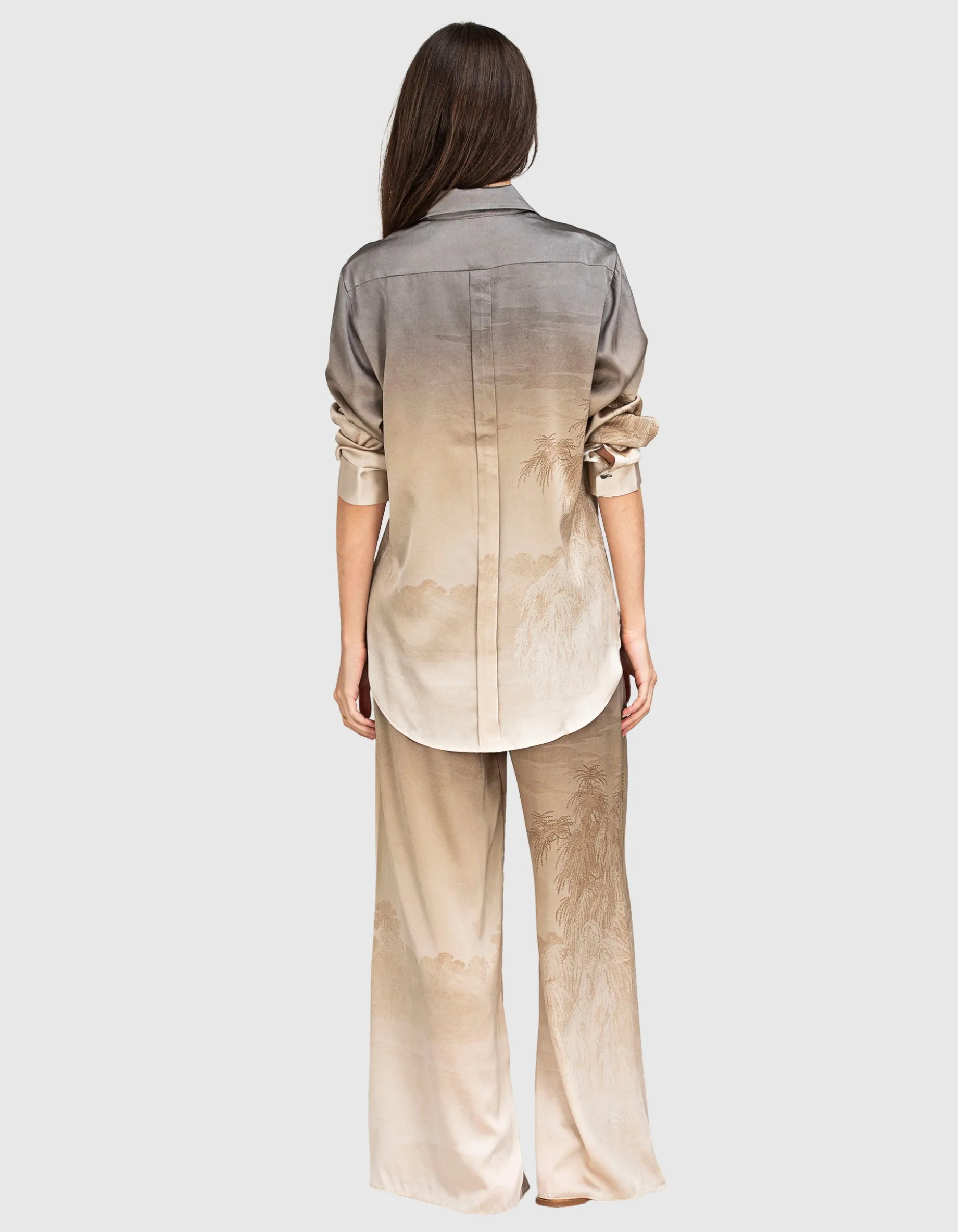 Wide-Leg Seiden-Hose