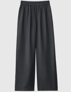 Wide-Leg Seiden-Hose