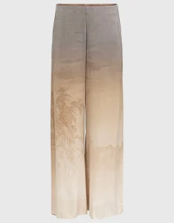 Wide-Leg Seiden-Hose