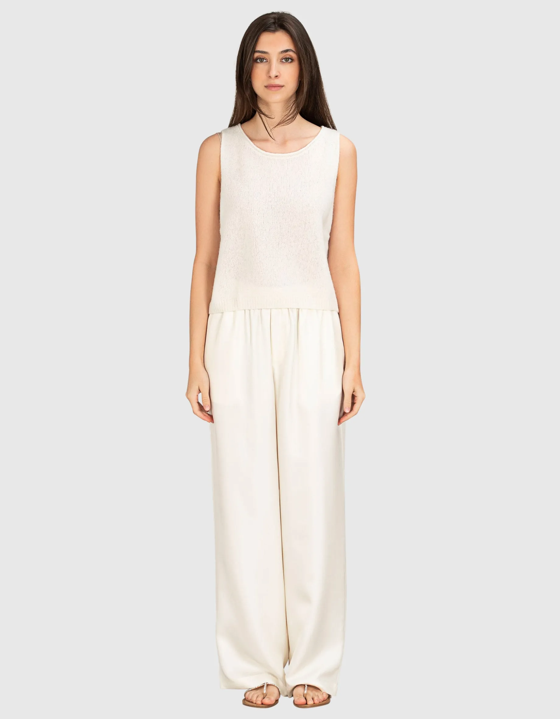 Wide-Leg Seiden-Hose