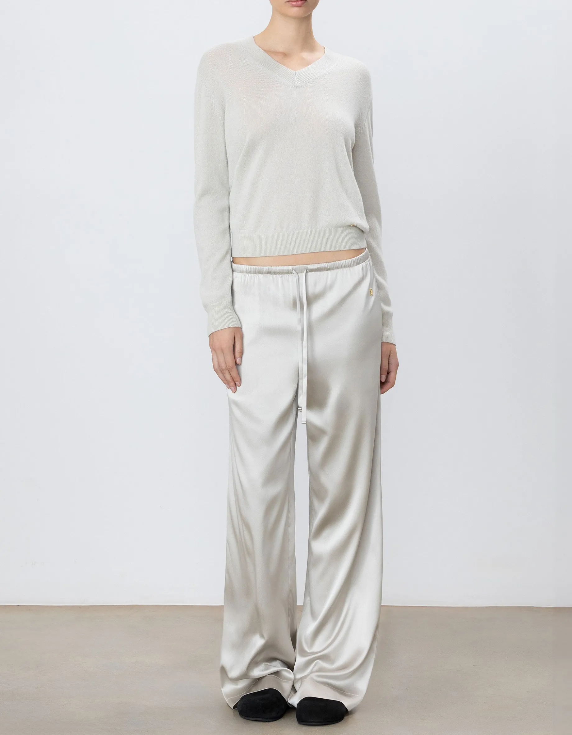 Wide-Leg Seiden-Hose Brody