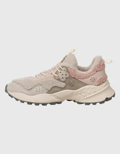 Wildleder-Sneaker mit Teddy-Fell