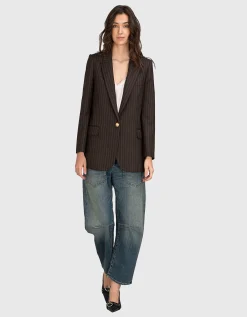 Woll-Blazer Diane mit Nadelstreifen