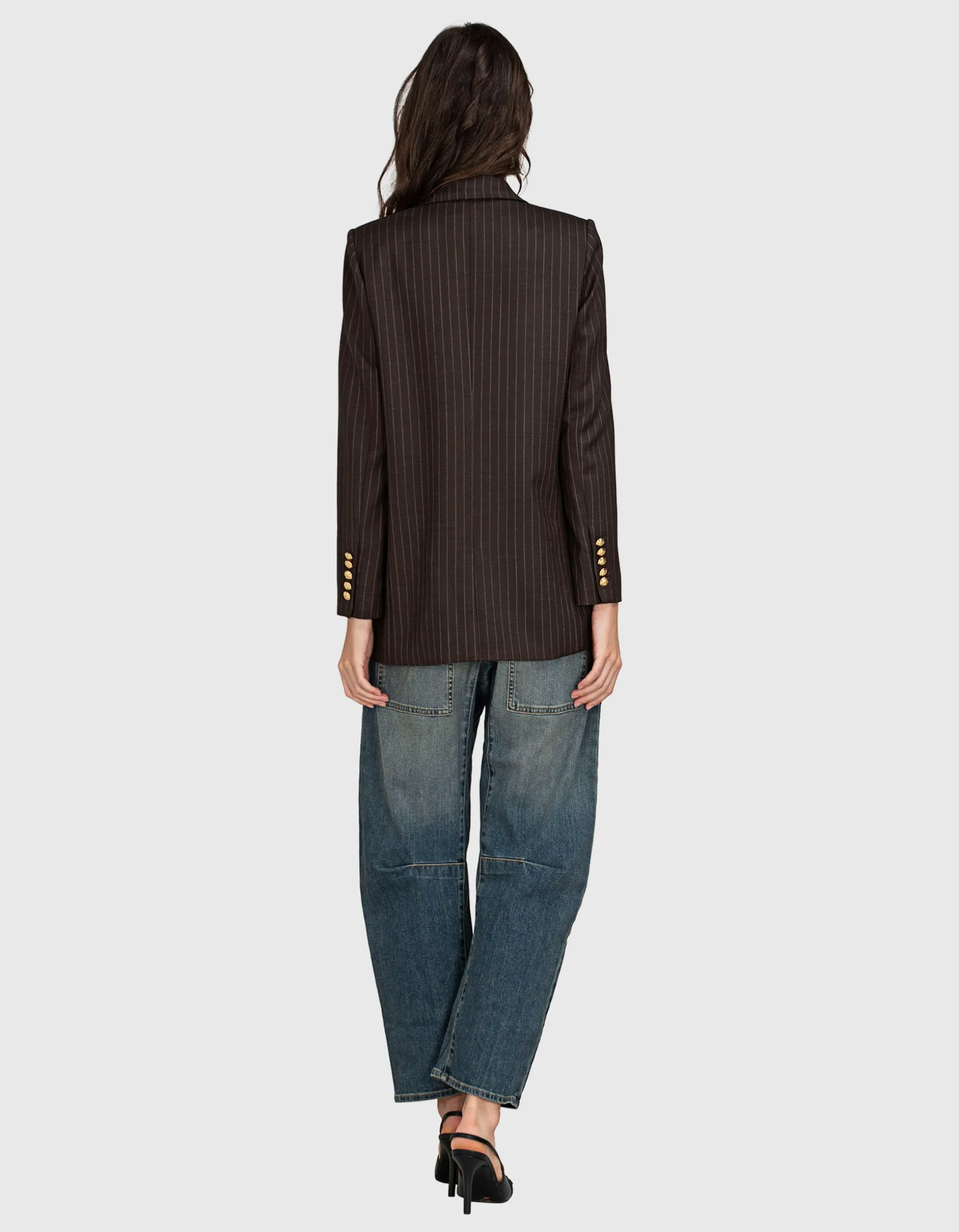 Woll-Blazer Diane mit Nadelstreifen