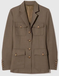 Woll-Blazer Nelson mit aufgesetzten Pattentaschen