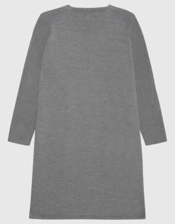 Woll-Cardigan mit aufgerolltem Saum