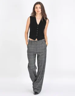 Woll-Chino Hose mit Effektgarn