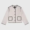 Woll-Mix Boxy-Jacke mit Ziernähten