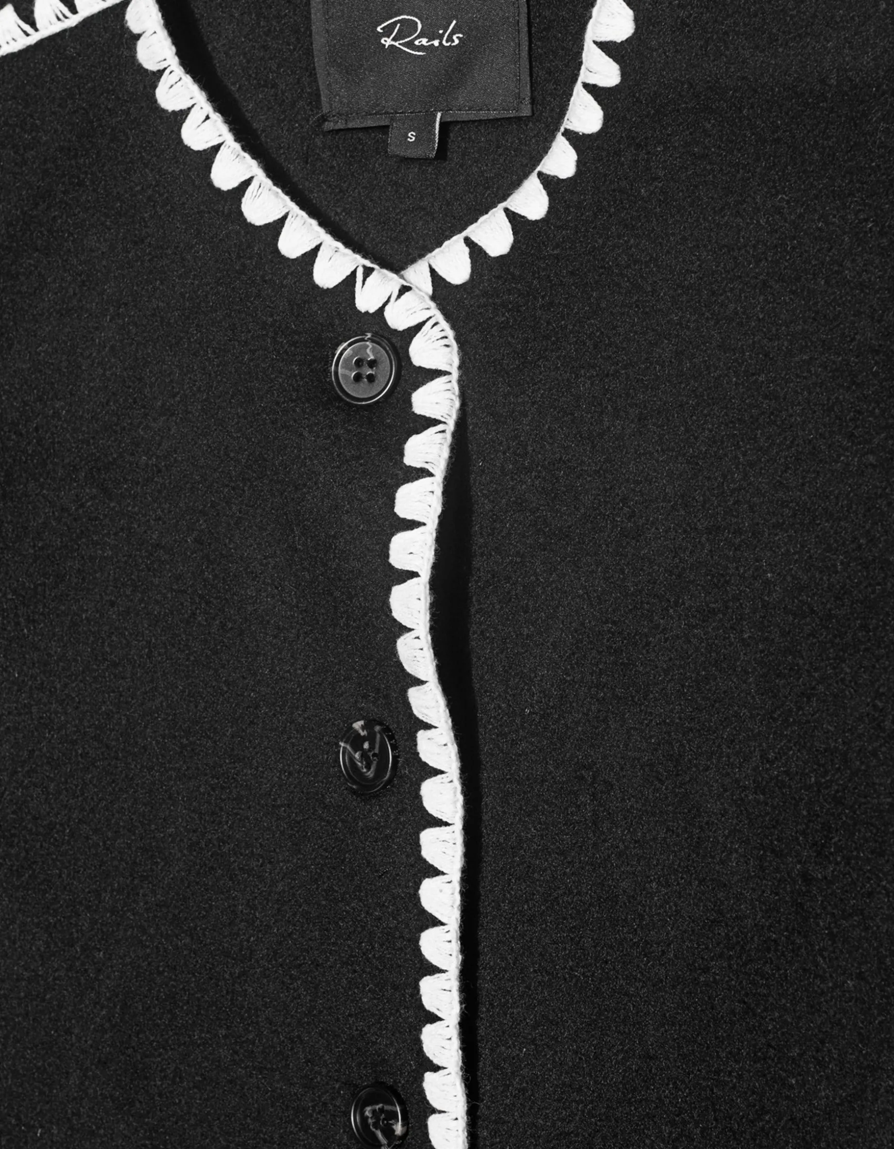 Woll-Mix Boxy-Jacke mit Ziernähten