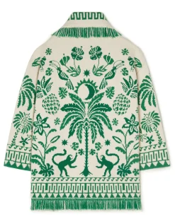 Woll-Mix Cardigan mit Bindegürtel