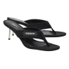 Zehen-Sandalette mit Label-Emblem