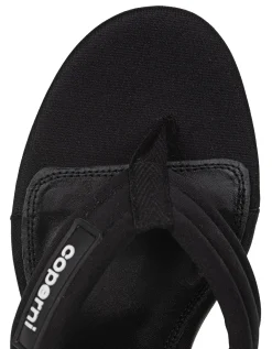 Zehen-Sandalette mit Label-Emblem