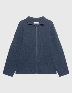 Zip Up Woll-Cardigan mit Kaschmir-Cardigan