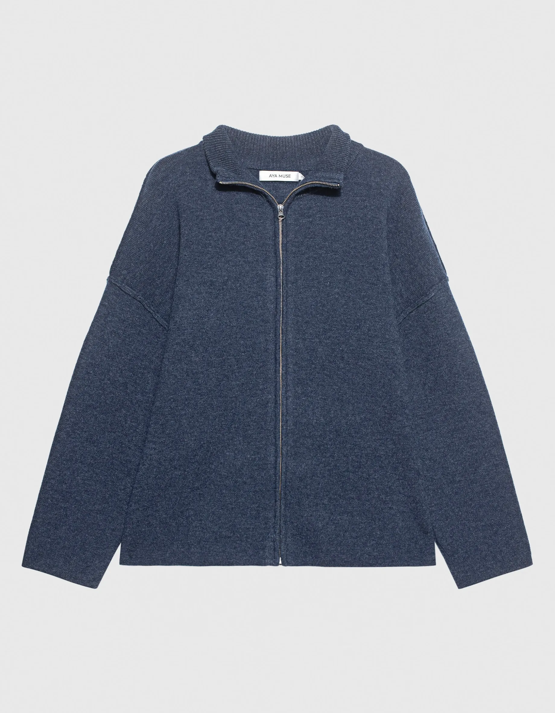 Zip Up Woll-Cardigan mit Kaschmir-Cardigan