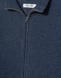 Zip Up Woll-Cardigan mit Kaschmir-Cardigan