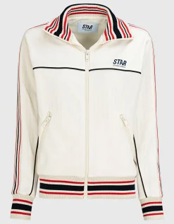 Zipper-Jacke mit Strick-Bündchen