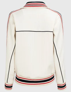 Zipper-Jacke mit Strick-Bündchen