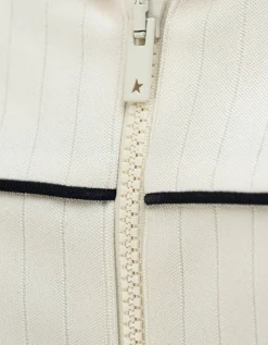 Zipper-Jacke mit Strick-Bündchen