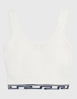 Zopfstrick-Crop-Top