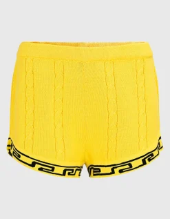Zopfstrick-Shorts