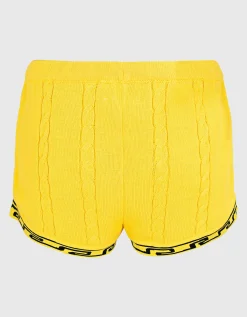 Zopfstrick-Shorts